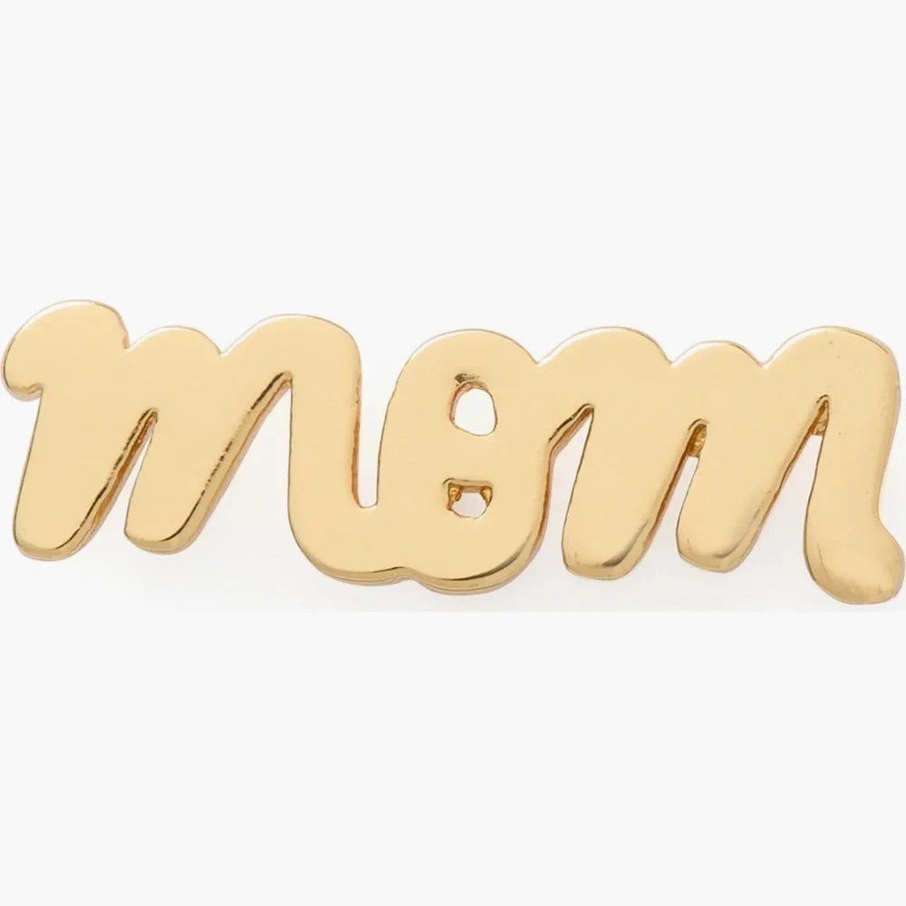 Kate Spade Gold-Tone 'Mom' Stud Earrings